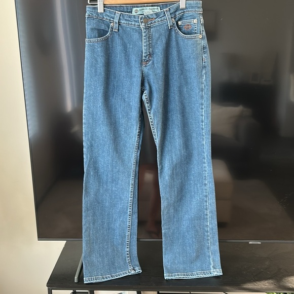 Harley Davidson Dark Wash Boot Cut Jeans Size 6P - Picture 8 of 14